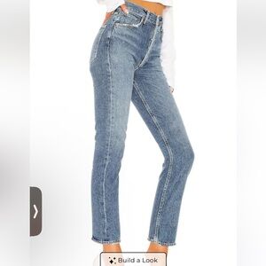 Agolde Relaxed Fit Distressed Blue Jeans